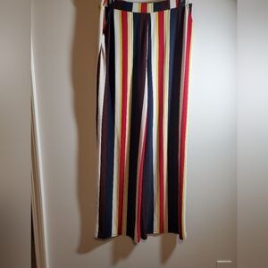 Bar III Pull On Striped Wide-Leg Pants Size Small